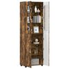 vidaXL Hoge kast met plank Gerookt eiken 60 x 35 x 182 cm Bewerkt hout
