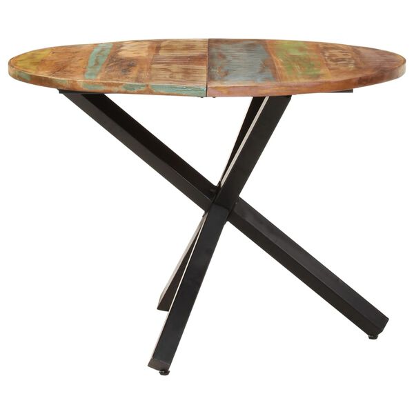 vidaXL Eettafel rond 100x100x75 cm massief gerecycled hout