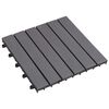 vidaXL Terras Tegel 10 st Grijs 30 x 30 cm Acacia Hardhout