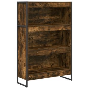 vidaXL Boekenkast 80 x 30 x 121 cm Bewerkt hout Rook Eik