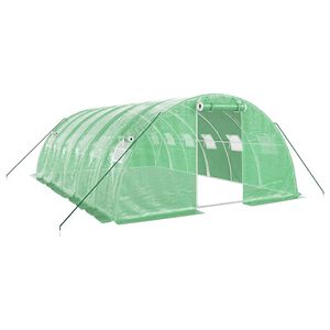 vidaXL Tuinkas met stalen frame 24 m&sup2; 6x4x2 m groen
