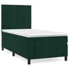 vidaXL Boxspring met matras fluweel donkergroen 80x200 cm
