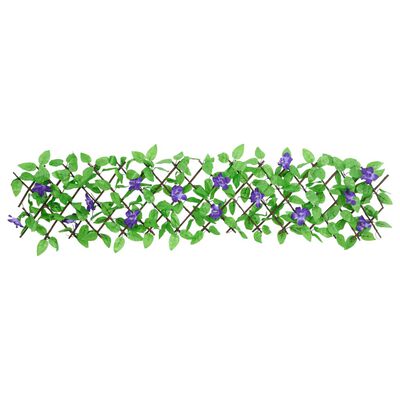 vidaXL Kunstplant klimop op latwerk 5 st uittrekbaar 180x20 cm groen