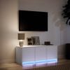 vidaXL Tv-meubel met LED 97x34x40 cm bewerkt hout wit