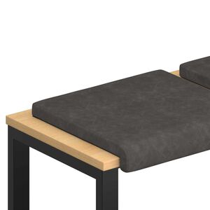 vidaXL Bankkussen 4 st Kunstleer Zwart Diepte 35 cm