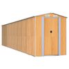 vidaXL Tuinschuur 192x855x223 cm gegalvaniseerd staal lichtbruin