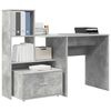 vidaXL Bureau met lade Beton Grijs 131,5 x 50 x 106,5 cm Bewerkt hout