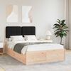 vidaXL Bedframe met Gevoerd Hoofdgedeelte Zwart 120 x 190 cm