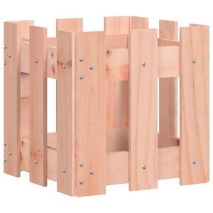 vidaXL Plantenbak met hekontwerp 30x30x30 cm massief dougashout