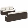 vidaXL Bankstel 8 st 7-Aantal zitplaatsen Bruin en Cr&egrave;me poly rattan