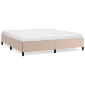 vidaXL Bedframe kunstleer cappuccinokleurig 160x200 cm