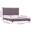 vidaXL Bedframe zonder matras stof taupe 135x190 cm
