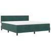 vidaXL LED Box Spring Bed Donkergroen 180 x 200 cm Fluweel