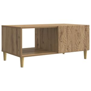 vidaXL Salontafel Artisanaal eiken 90 x 50 x 40 cm Bewerkt hout