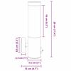 vidaXL Buitenwandlamp Zwart 12 x 7.5 x 29 cm Roestvrij staal