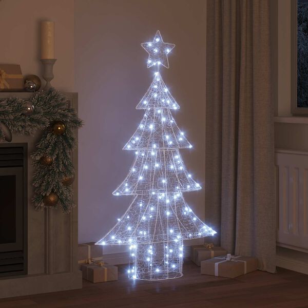 vidaXL Kerstboom met 160 LED Koudwit 150 cm Acryl