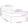 vidaXL Boxspring met matras fluweel lichtgrijs 90x200 cm