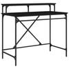 vidaXL Bureau Zwart Eiken 100 x 50 x 90 cm Bewerkt hout