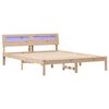 vidaXL Bedframe met hoofdeinde Bruin 160 x 200 cm Massief grenenhout