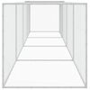 vidaXL Kippenhok met dak 403x98x90 cm gegalvaniseerd staal lichtgrijs
