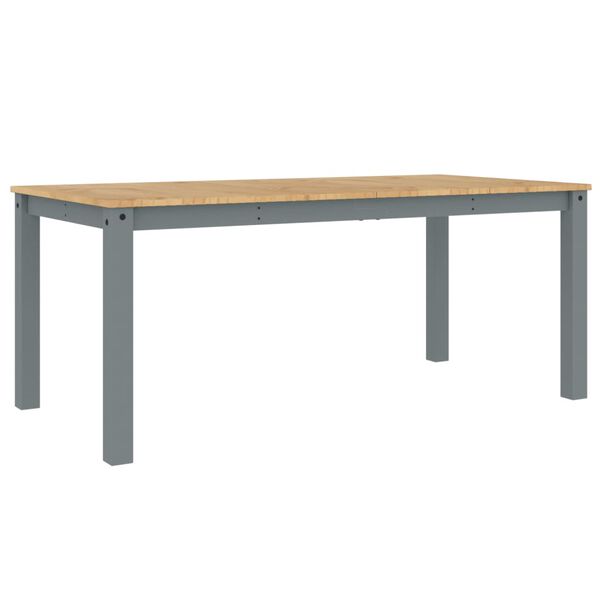 vidaXL Eettafel Panama 180x90x75 cm massief grenenhout grijs
