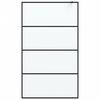 vidaXL Inloopdouchewand 115x195 cm mat ESG-glas zwart