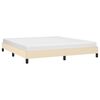 vidaXL Bedframe zonder matras stof crèmekleurig 160x200 cm