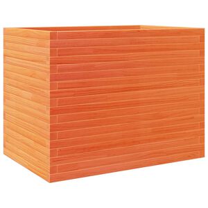 vidaXL Plantenbak 90x60x68,5 cm massief grenenhout wasbruin