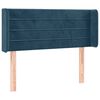 vidaXL Hoofdbord met randen 83x16x78/88 cm fluweel donkerblauw