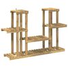 vidaXL Plantenstandaard Wit 123 x 25 x 78,5 cm Massief Acaciahout