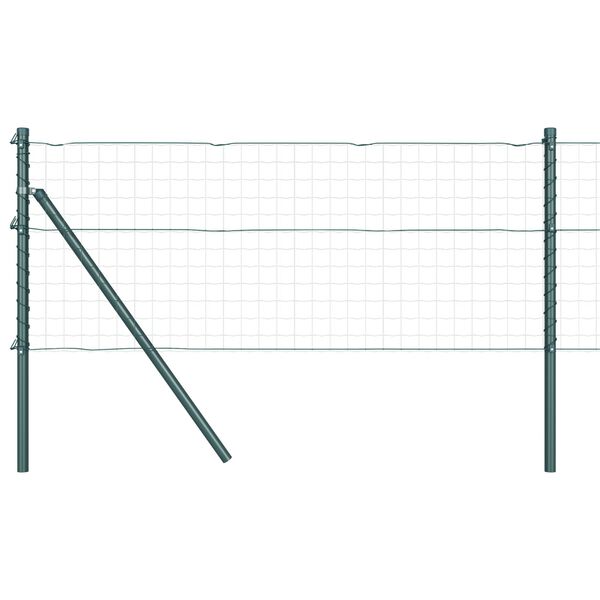 vidaXL Hekpalen 7 pcs Groen Ø32mm 100 cm Gegalvaniseerd staal