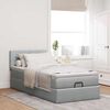 vidaXL Ottoman bed met matras en LED's 90x190cm stof lichtgrijs