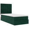 vidaXL Ottoman bed met matrassen 90x190cm fluweel donkergroen