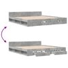 vidaXL Bedframe met lades bewerkt hout betongrijs 180x200 cm
