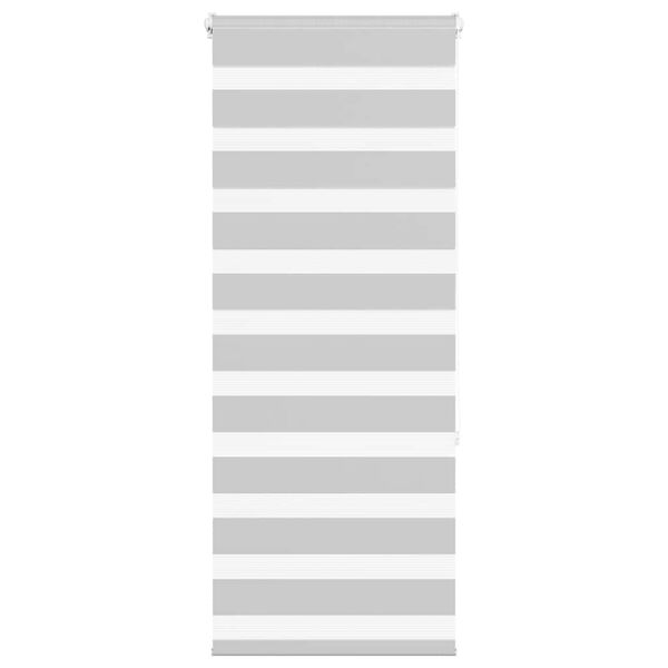 vidaXL Zebra rolgordijn 55x150 cm stofbreedte 50,9 cm lichtgrijs