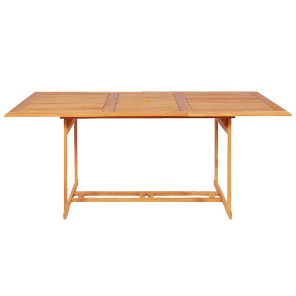 vidaXL 9-delige Tuinset massief teakhout