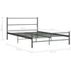 vidaXL Bedframe metaal grijs 160x200 cm