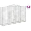 vidaXL Schanskorven 3 st gewelfd 300x50x180/200 cm ijzer