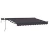 vidaXL Handmatige Luifelhouder met LED's Antracietkleurig 2,5 x 2 m