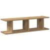 vidaXL Wandschappen 2 st 75x18x20cm bewerkt hout artisanaal eikenkleur