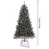 vidaXL Kunstkerstboom Groen 99 x 99 x 180 cm PVC en Plastic en Staal