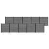 vidaXL Hek set 1737 x 186 cm WPC en Aluminium Grijs
