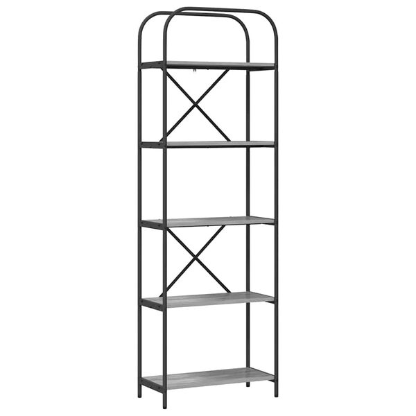 vidaXL Boekenkast Grijs Sonoma 60 x 30 x 183 cm Bewerkt hout