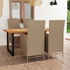 vidaXL 5-delige Tuinset met kussens poly rattan beige