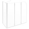 vidaXL Badwand 120x69x130 cm gehard glas transparant