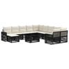 vidaXL Tuinbankenset 12 st Zwart en Cream Wit 100 x 55 x 73 cm