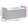 vidaXL Opslagbank met kussen Wit gewassen 110 x 40 x 50 cm Rattan