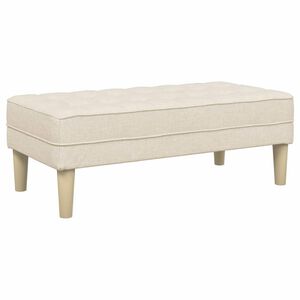 vidaXL Bank met kussen Linnen 113 x 57 x 39 cm Stof