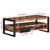vidaXL Salontafel 90x50x36 cm massief gerecycled hout meerkleurig
