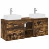 vidaXL Badkamerkastenset 3 st Gerookt eiken 129 x 41 x 79.5 cm